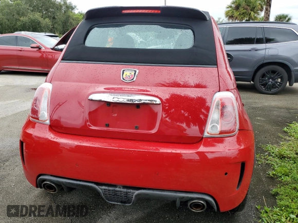2013 FIAT 500 Abarth with VIN 3C3CFFJH4DT633956, listed as a Copart auction lot 74962744 with Not provided miles and Non repairable. Bid and sale history available at DreamBid. Image 6.