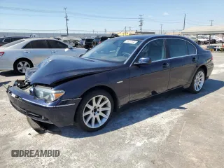 2003 BMW 7 Series 745Li with VIN WBAGN63433DS44768, listed as a Copart auction lot 73611704 with Not Provided miles and Salvage Title. Bid and sale history available at carsss.com. Image 1.