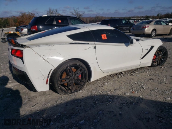 2017 Chevrolet Corvette Z51 1LT with VIN 1G1YH2D70H5103344, listed as a Copart auction lot 84568344 with 0 mi miles and Salvage Title. Bid and sale history available at carsss.com. Image 3.