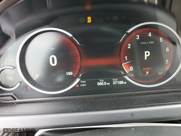 2019 BMW 6 Series 640i with VIN WBA6D0C50KG853107, listed as a Copart auction lot 61821333 with 37,188 mi miles. Bid and sale history available at carsss.com. Image 9.