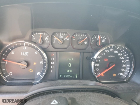 2018 Chevrolet Silverado 1500 Custom with VIN 1GCRCPEH9JZ117059, listed as a Copart auction lot 72657784 with 65,585 mi miles and Salvage Title. Bid and sale history available at carsss.com. Image 9.