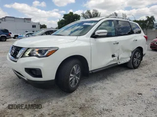 2020 Nissan Pathfinder S z VIN 5N1DR2ANXLC637540, wystawiony jako Copart lot #53149705 z przebiegiem 50 450 mil mil oraz Szkoda całkowita • Salvage title. Historia ofert i sprzedaży dostępna na DreamBid. Obrazek 1.