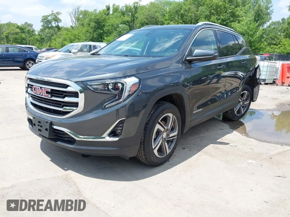 2020 GMC Terrain SLT z VIN 3GKALVEV2LL118589, wystawiony jako IAAI lot #42235449 z przebiegiem 83 573 mil mil oraz . Historia ofert i sprzedaży dostępna na DreamBid. Obrazek 2.