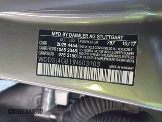 2018 Mercedes-Benz CLA 250 with VIN WDDSJ4GB1JN603103, listed as a IAAI auction lot 42078838 with 32,925 mi miles and . Bid and sale history available at DreamBid. Image 9.