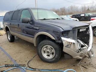 2000 Ford Excursion Limited with VIN 1FMNU43S4YEB85419, listed as a Copart auction lot 46796535 with 118,979 mi miles and Salvage title. Bid and sale history available at DreamBid. Image 4.