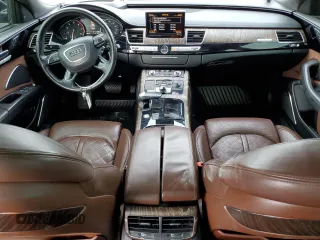 2015 Audi A8 L 4.0T with VIN WAU32AFD1FN000783, listed as a Copart auction lot 89306805 with 115,241 mi miles and Salvage Title. Bid and sale history available at carsss.com. Image 8.