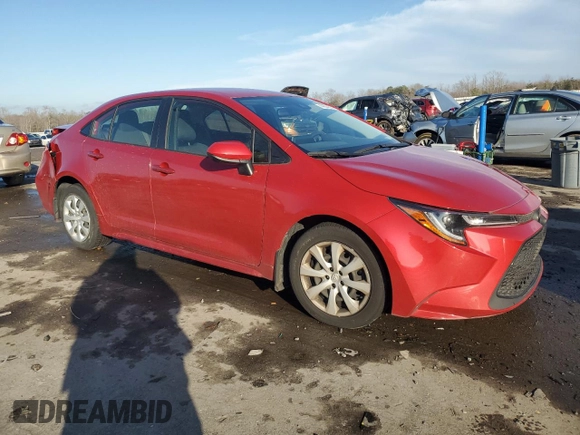 2021 Toyota Corolla LE with VIN JTDEPMAEXMJ173222, listed as a Copart auction lot 44304305 with 74,331 mi miles and Salvage Title. Bid and sale history available at DreamBid. Image 4.