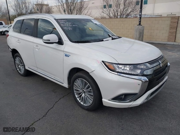 2019 Mitsubishi Outlander PHEV SEL with VIN JA4J24A57KZ049706, listed as a IAAI auction lot 41500699 with 160280 miles. Bid and sale history available at carsss.com. Image 1.