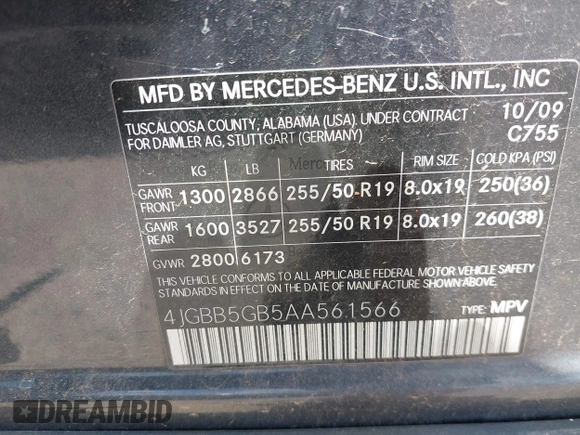2010 Mercedes-Benz M 350 с VIN 4JGBB5GB5AA561566, выставлен на аукционе IAAI как лот 42410928 с пробегом 179 242 миль миль и . История ставок и продаж доступна на DreamBid. Изображение 9.