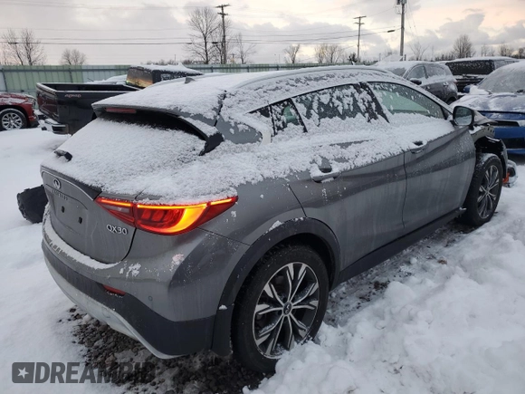 2017 Infiniti QX30 Premium with VIN SJKCH5CRXHA027612, listed as a Copart auction lot 82098974 with 85,004 mi miles and Non repairable. Bid and sale history available at DreamBid. Image 3.