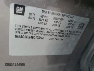 2014 Cadillac ATS Standard AWD с VIN 1G6AG5RX4E0170868, выставлен на аукционе Copart как лот 53237905 с пробегом 137 453 миль миль и Списание • Salvage title. История ставок и продаж доступна на DreamBid. Изображение 14.