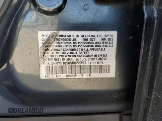 2005 Honda Pilot EX-L with VIN 5FNYF18505B022791, listed as a Copart auction lot 49183525 with 110,113 mi miles and Salvage Title. Bid and sale history available at carsss.com. Image 15.