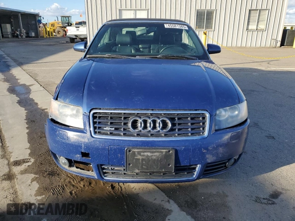 2005 Audi A4 3.0L with VIN WAUDT48H05K008439, listed as a Copart auction lot 45581385 with 180,932 mi miles and Salvage Title. Bid and sale history available at carsss.com. Image 5.