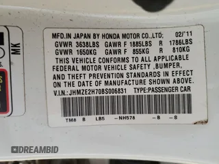 2011 Honda Insight EX with VIN JHMZE2H70BS006831, listed as a Copart auction lot 48818245 with 136,493 mi miles and Salvage Title. Bid and sale history available at DreamBid. Image 13.
