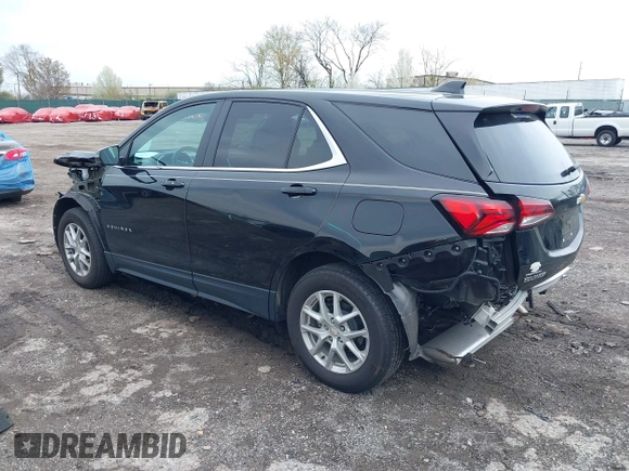 2023 Chevrolet Equinox LT with VIN 3GNAXKEGXPL270973, listed as a IAAI auction lot 41959960 with 14,317 mi miles and . Bid and sale history available at carsss.com. Image 3.