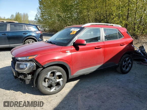 2021 Hyundai Venue SEL with VIN KMHRC8A39MU127054, listed as a Copart auction lot 52586765 with 60,991 mi miles and Salvage Title. Bid and sale history available at carsss.com. Image 1.