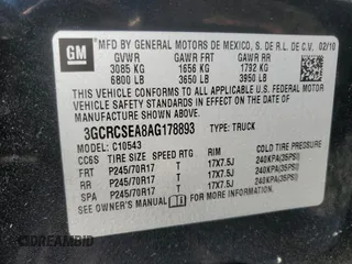 2010 Chevrolet Silverado 1500 LT with VIN 3GCRCSEA8AG178893, listed as a Copart auction lot 89167855 with 117,297 mi miles and Salvage Title. Bid and sale history available at DreamBid. Image 12.