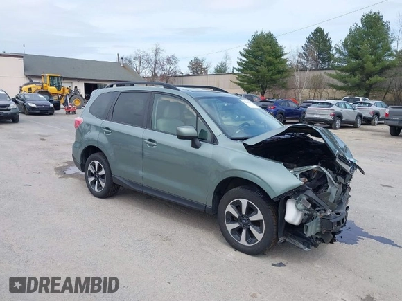 2017 Subaru Forester Premium with VIN JF2SJAEC0HH528019, listed as a IAAI auction lot 39240491 with 107,304 mi miles. Bid and sale history available at carsss.com. Image 1.