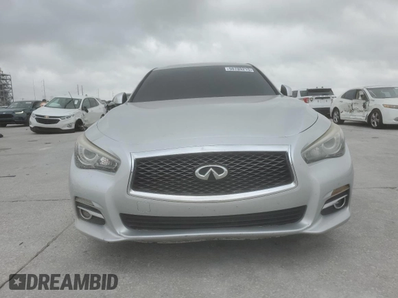 2015 Infiniti Q50 with VIN JN1BV7AP6FM342670, listed as a Copart auction lot 50789215 with 121,117 mi miles and Salvage Title. Bid and sale history available at DreamBid. Image 5.