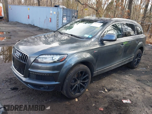2015 Audi Q7 3.0T S line Prestige with VIN WA1DGAFE7FD023762, listed as a IAAI auction lot 42027169 with 110,744 mi miles. Bid and sale history available at carsss.com. Image 18.