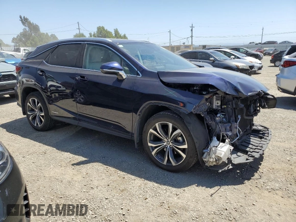 2020 Lexus RX 450h z VIN 2T2HGMDA5LC050679, wystawiony jako Copart lot #58311525 z przebiegiem 51 377 mil mil oraz Szkoda całkowita • Salvage title. Historia ofert i sprzedaży dostępna na DreamBid. Obrazek 4.