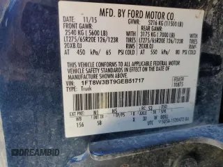 2016 Ford F-350 Platinum с VIN 1FT8W3BT9GEB51717, выставлен на аукционе Copart как лот 53162255 с пробегом 212 888 миль миль и Чистый • Clean title. История ставок и продаж доступна на DreamBid. Изображение 14.