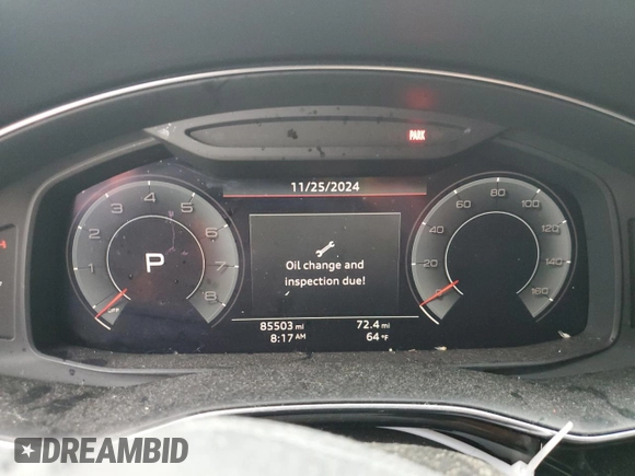 2020 Audi Q7 Premium Plus with VIN WA1LXAF77LD005500, listed as a Copart auction lot 81584564 with 85,503 mi miles and Salvage Title. Bid and sale history available at carsss.com. Image 9.