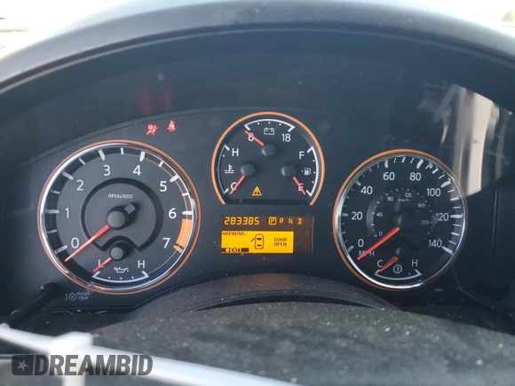 2013 Nissan Titan SL with VIN 1N6BA0EDXDN314360, listed as a Copart auction lot 88669725 with 283,385 mi miles and Salvage Title. Bid and sale history available at carsss.com. Image 9.