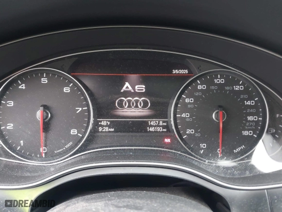 2015 Audi A6 2.0T Premium Plus with VIN WAUGFAFC9FN023807, listed as a IAAI auction lot 41724915 with 146,193 mi miles. Bid and sale history available at carsss.com. Image 7.