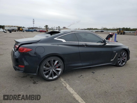 2018 Infiniti Q60 RED SPORT 400 with VIN JN1FV7EL9JM630331, listed as a Copart auction lot 50754875 with 127,387 mi miles and Salvage Title. Bid and sale history available at carsss.com. Image 3.