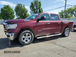 2019 Ram 1500 Big Horn z VIN 1C6SRFFT0KN638636, wystawiony jako Copart lot #55043845 z przebiegiem 59 328 mil mil oraz Szkody całkowita. Historia ofert i sprzedaży dostępna na DreamBid. Obrazek 1.