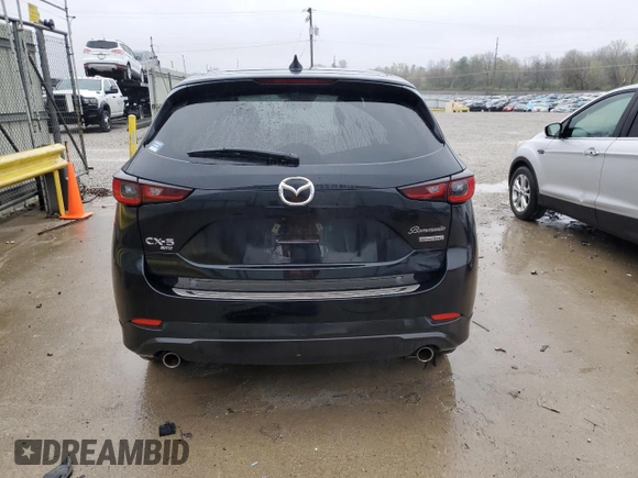 2022 Mazda CX-5 2.5 S Premium Plus Package with VIN JM3KFBEM9N1608624, listed as a Copart auction lot 50774605 with 25,323 mi miles and Salvage Title. Bid and sale history available at carsss.com. Image 6.