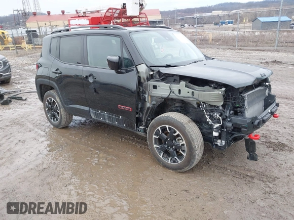 2023 Jeep Renegade Trailhawk with VIN ZACNJDC10PPP73292, listed as a IAAI auction lot 41661916 with 19,192 mi miles and . Bid and sale history available at DreamBid. Image 1.
