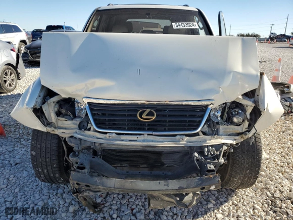 2000 Lexus LX 470 with VIN JT6HT00W7Y0114787, listed as a Copart auction lot 84433924 with 0 mi miles and Salvage Title. Bid and sale history available at carsss.com. Image 12.
