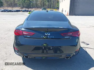 2022 Infiniti Q60 Red Sport 400 with VIN JN1FV7LL5NM680815, listed as a IAAI auction lot 42114128 with 15,584 mi miles and . Bid and sale history available at DreamBid. Image 16.
