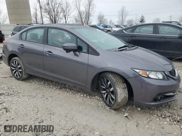 2015 Honda Civic EX-L with VIN 2HGFB2F97FH532681, listed as a Copart auction lot 47225745 with Not Provided miles and Clean Title. Bid and sale history available at DreamBid. Image 4.