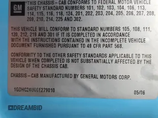 2006 GMC Sierra 1500 with VIN 1GDHC24U06E279010, listed as a Copart auction lot 46510085 with Not Provided miles and Salvage Title. Bid and sale history available at DreamBid. Image 12.