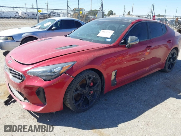 2019 Kia Stinger GT1 with VIN KNAE45LC4K6058140, listed as a IAAI auction lot 41859753 with 63,847 mi miles and . Bid and sale history available at DreamBid. Image 17.