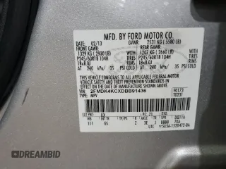 2013 Ford Edge Limited with VIN 2FMDK4KCXDBB91436, listed as a Copart auction lot 42690555 with 143,657 mi miles and Salvage Title. Bid and sale history available at carsss.com. Image 14.