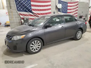 2013 Toyota Corolla L with VIN 5YFBU4EE8DP156386, listed as a Copart auction lot 52994605 with 204,856 mi miles and Salvage Title. Bid and sale history available at carsss.com. Image 1.