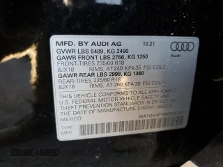 2022 Audi Q5 S line Premium with VIN WA1GAAFY8N2033347, listed as a Copart auction lot 87833315 with 32,309 mi miles and Salvage Title. Bid and sale history available at carsss.com. Image 13.