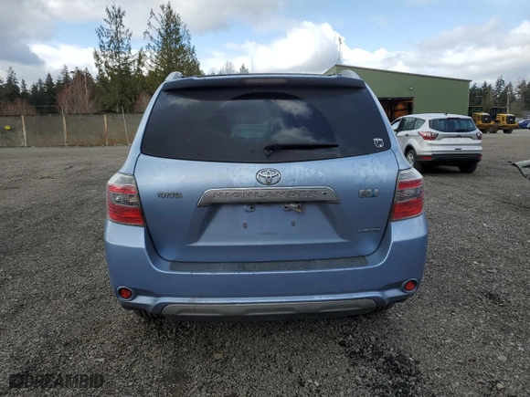 2008 Toyota Highlander Hybrid Limited with VIN JTEEW44A782012284, listed as a Copart auction lot 49684375 with 165,563 mi miles and Clean Title. Bid and sale history available at carsss.com. Image 6.