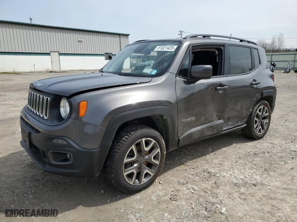 2018 Jeep Renegade Latitude with VIN ZACCJBBB8JPG65986, listed as a Copart auction lot 51521425 with 42,625 mi miles and Salvage Title. Bid and sale history available at carsss.com. Image 1.