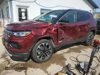 2022 Jeep Compass High Altitude с VIN 3C4NJDCB8NT159432, выставлен на аукционе Copart как лот 55251045 с пробегом 39 313 миль миль и Списание • Salvage title. История ставок и продаж доступна на DreamBid. Изображение 1.