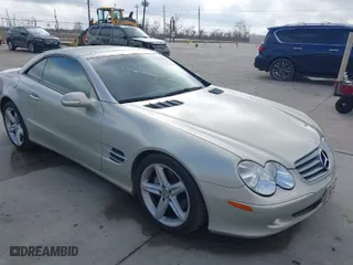 2003 Mercedes-Benz SL-Class with VIN WDBSK75F83F009893, listed as a IAAI auction lot 41517780 with 143,104 mi miles. Bid and sale history available at carsss.com. Image 1.