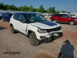 2021 Jeep Compass Trailhawk with VIN 3C4NJDDB2MT583833, listed as a Copart auction lot 58736675 with 67,090 mi miles and Salvage title. Bid and sale history available at DreamBid. Image 14.