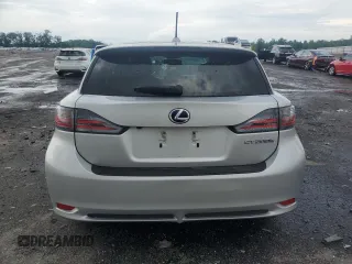 2012 Lexus CT 200h with VIN JTHKD5BH6C2089061, listed as a Copart auction lot 58827705 with 124,474 mi miles and Salvage title. Bid and sale history available at DreamBid. Image 6.