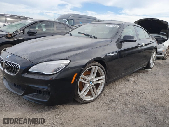 2016 BMW 6 Series 640i with VIN WBA6D0C55GG432720, listed as a Copart auction lot 76286604 with 0 mi miles and Salvage Title. Bid and sale history available at carsss.com. Image 1.