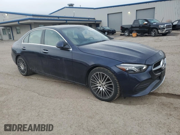 2022 Mercedes-Benz C 300 with VIN W1KAF4HB7NR061578, listed as a Copart auction lot 50004145 with 22,241 mi miles and Salvage Title. Bid and sale history available at DreamBid. Image 4.