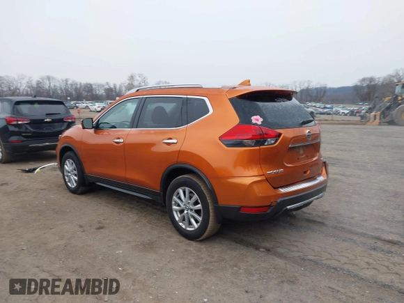 2017 Nissan Rogue SL with VIN JN8AT2MV4HW018169, listed as a IAAI auction lot 41554545 with 69,567 mi miles. Bid and sale history available at carsss.com. Image 3.